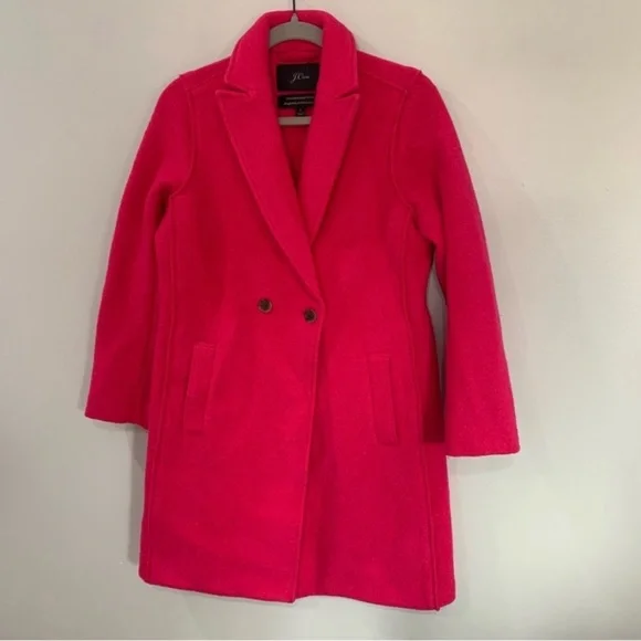 J Crew Coat Daphne Topcoat Italian Boiled Wool in Pink - Picture 6 of 10